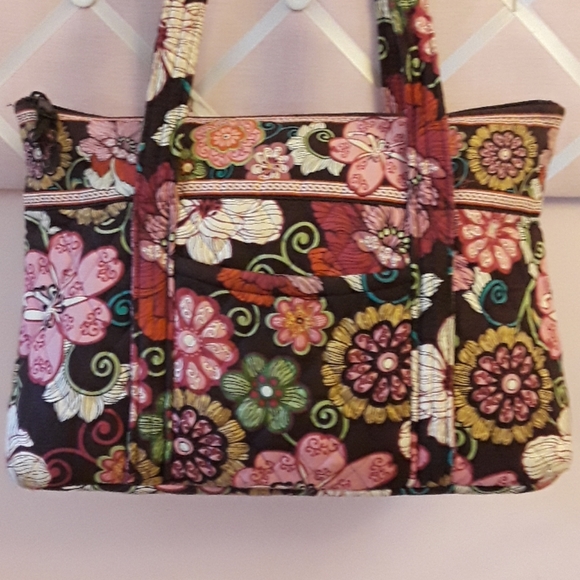 Vera Bradley Tote Bag Mod Floral Pink - Picture 2 of 9